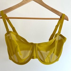 CUUP chartreuse balconette bra 36H